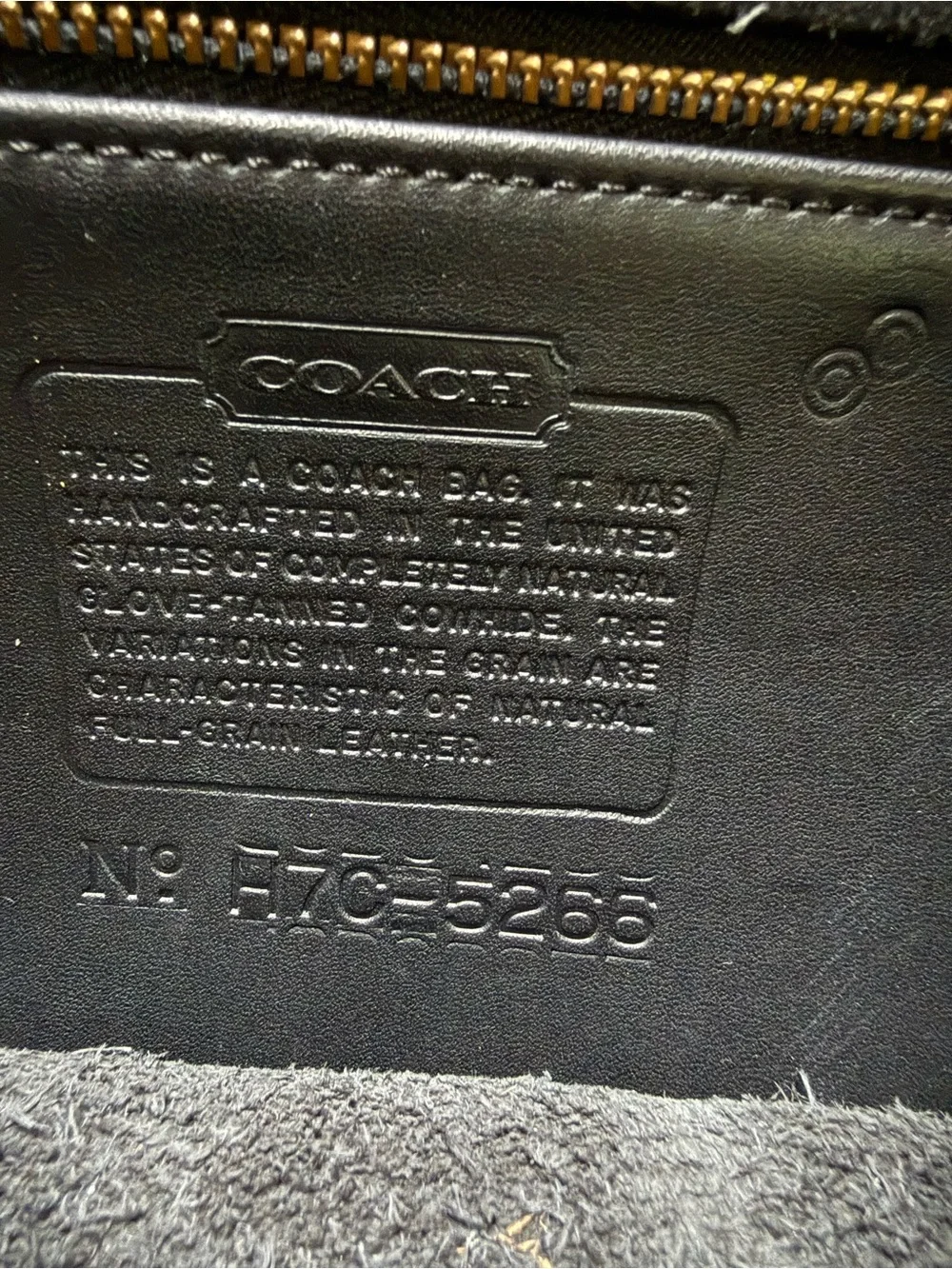 Coach Black Leather Men's Briefcase with Gold Hardware